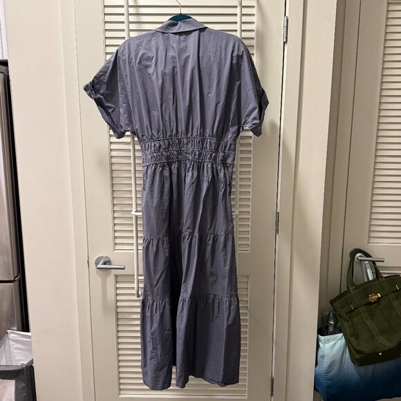 M ANTROPOLOGIE SOMERSET SHIRT DRESS BLUE/GRAY - Picture 6 of 6